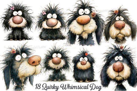 Download Quirky Whimsical Dog Clipart PNG - Dog clipart Collection