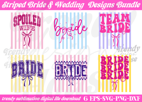 Download Trendy Striped Bride PNG Bundle Wedding - Trip Collection