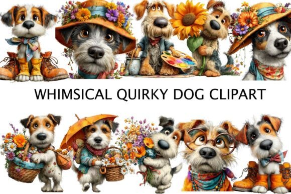 Download Whimsical Quirky Dog Clipart - Dog clipart Collection