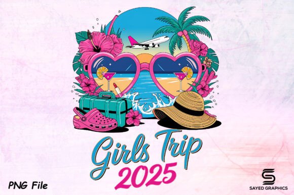 Download Summer Beach Girls Trip 2025 Png Design - Trip Collection