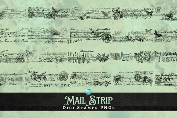 Download Mail Strip Digi Stamps Clipart PNG - Trip Collection