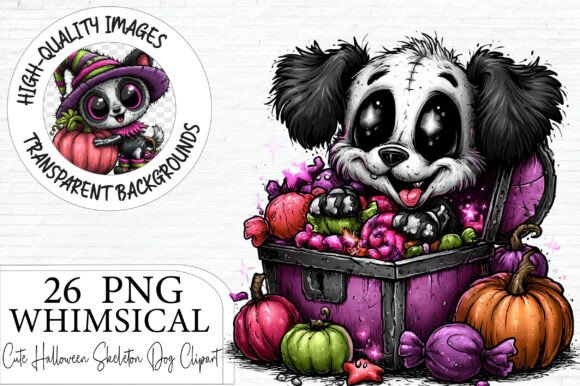 Download Cute Halloween Skeleton Dog Clipart - Dog clipart Collection