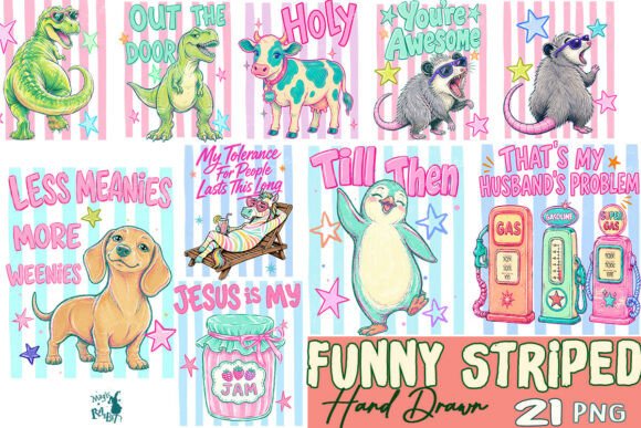 Download Funny Striped Animal Hand Drawn Bundle - Trip Collection
