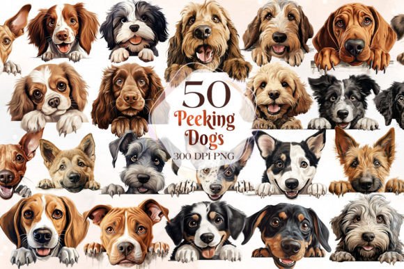 Download Peeking Dog Clipart Bundle Part 4 - Dog clipart Collection